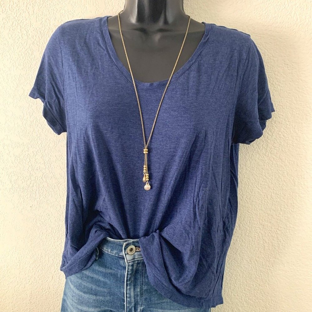 Vineyard Vines T-shirt Size Small Blue Short-Sleeve Heather Every Daycurved hem